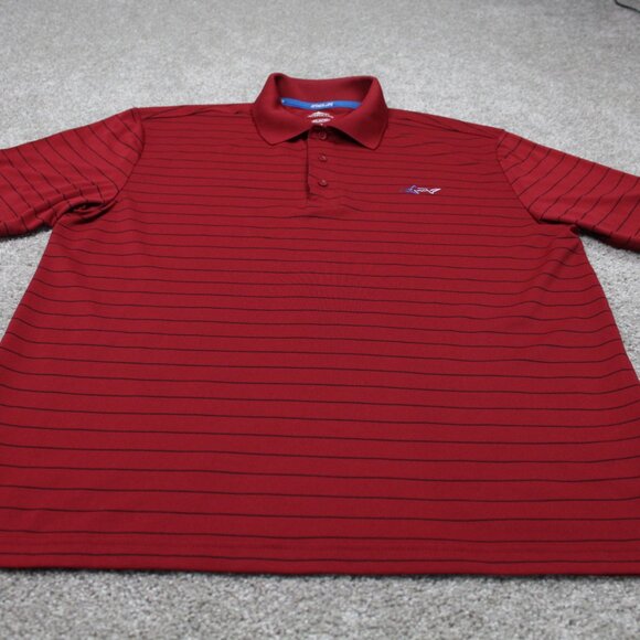 Greg Norman Polo Shirt Mens Medium Red Attack Life Playdry S/S Golf Pullover - Picture 2 of 10